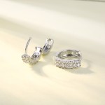 Small Micro Pave Zircon Hoop Earrings for Women and Men