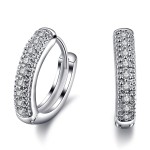 Small Micro Pave Zircon Hoop Earrings for Women and Men