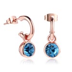Classic Crystal Drop Earrings in Silver Tone