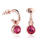 Classic Crystal Drop Earrings in Silver Tone