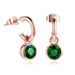 Classic Crystal Drop Earrings in Silver Tone