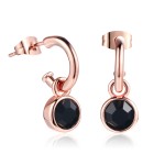 Classic Crystal Drop Earrings in Silver Tone