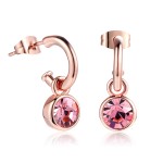 Classic Crystal Drop Earrings in Silver Tone