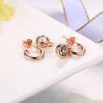 Classic Crystal Drop Earrings in Silver Tone
