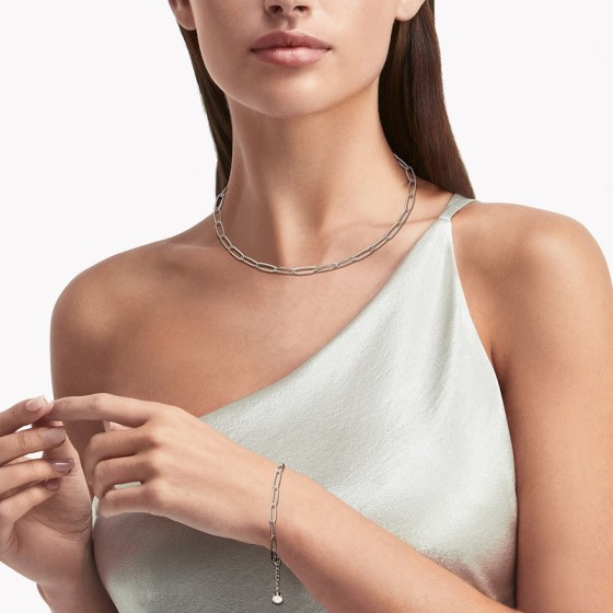Simple Gold Stainless Steel Chain Bracelet for Women
