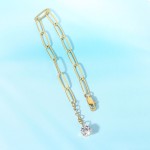 Simple Gold Stainless Steel Chain Bracelet for Women
