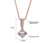 Classic Zircon Silver Pendant Choker Necklace with Austria Crystal
