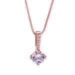 Classic Zircon Silver Pendant Choker Necklace with Austria Crystal