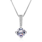 Classic Zircon Silver Pendant Choker Necklace with Austria Crystal