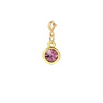 Round Cubic Zirconia Pendant Charm for DIY Jewelry Making