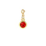 Round Cubic Zirconia Pendant Charm for DIY Jewelry Making