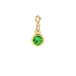 Round Cubic Zirconia Pendant Charm for DIY Jewelry Making
