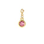 Round Cubic Zirconia Pendant Charm for DIY Jewelry Making