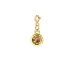 Round Cubic Zirconia Pendant Charm for DIY Jewelry Making