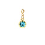 Round Cubic Zirconia Pendant Charm for DIY Jewelry Making