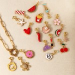 Round Cubic Zirconia Pendant Charm for DIY Jewelry Making
