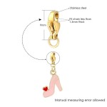 Round Cubic Zirconia Pendant Charm for DIY Jewelry Making