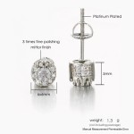 Iced Out Cubic Zirconia Gold Screw Stud Earrings for Women Hip Hop Punk Style