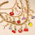 Fruit Pendant Charms for DIY Jewelry Making - Pineapple, Lemon, Avocado, Apple Shapes
