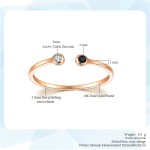 Mini Crystal Rose Gold Color Ring for Women, Simple Lovely Party Jewelry