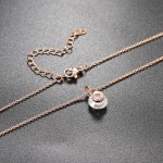 Minimalist Round Crystal Pendant Necklace for Women
