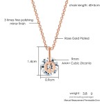Minimalist Round Crystal Pendant Necklace for Women