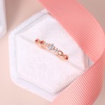 Dainty Gold Color Mini Zircon Ring for Women