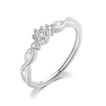 Dainty Gold Color Mini Zircon Ring for Women