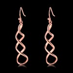 Spiral Drop Earrings for Women Rose Gold Simple Fashion Jewelry