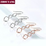Spiral Drop Earrings for Women Rose Gold Simple Fashion Jewelry
