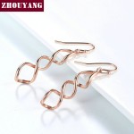 Spiral Drop Earrings for Women Rose Gold Simple Fashion Jewelry