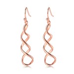 Spiral Drop Earrings for Women Rose Gold Simple Fashion Jewelry