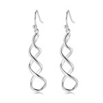 Spiral Drop Earrings for Women Rose Gold Simple Fashion Jewelry