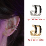 1pc Crystal Ear Cuff Wrap Stud No Piercing Clip Earrings For Women Female Trendy Zircon Ear Rings Conch Jewelry Bijoux Gift