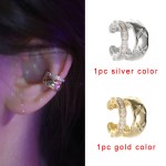 1pc Crystal Ear Cuff Wrap Stud No Piercing Clip Earrings For Women Female Trendy Zircon Ear Rings Conch Jewelry Bijoux Gift