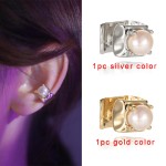 1pc Crystal Ear Cuff Wrap Stud No Piercing Clip Earrings For Women Female Trendy Zircon Ear Rings Conch Jewelry Bijoux Gift