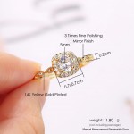 Adjustable Gold Crystal Engagement Ring for Women