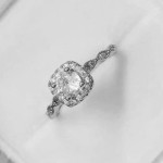 Adjustable Gold Crystal Engagement Ring for Women