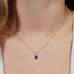 Colorful Zircon Heart Waterdrop Pendant Necklace for Women