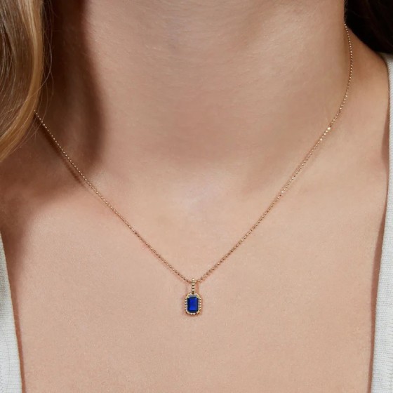 Colorful Zircon Heart Waterdrop Pendant Necklace for Women