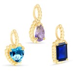Colorful Zircon Heart Waterdrop Pendant Necklace for Women