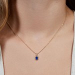Colorful Zircon Heart Waterdrop Pendant Necklace for Women