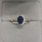 Women's Oval Multicolor Candy Stone CZ Wedding Ring in Light Gold