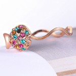 Rose Gold Clover & Fish Crystal Ring