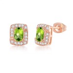 Square Cubic Zirconia Earrings for Women, Classic Luxury Style