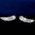 Gold Feather & Leaf Stud Earrings for Women
