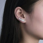 Gold Feather & Leaf Stud Earrings for Women