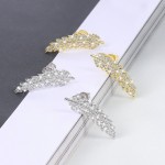 Gold Feather & Leaf Stud Earrings for Women