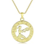 12 Constellation Zodiac Sign Gold Pendant Necklace for Women