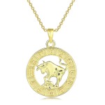 12 Constellation Zodiac Sign Gold Pendant Necklace for Women